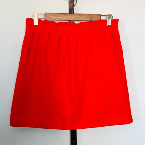 J. Crew Red City Wool Mini Skirt Size 6 - Picture 3 of 5